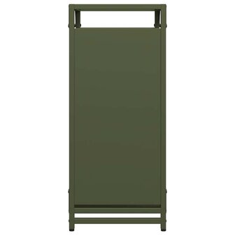 Brandhoutrek 44x28x65 cm koudgewalst staal olijfgroen 6
