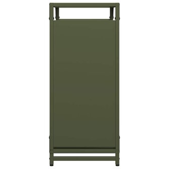 Brandhoutrek 60x28x65 cm koudgewalst staal olijfgroen 6