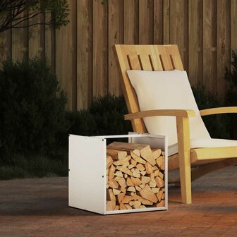 Brandhoutrek 40x40x40 cm koudgewalst staal wit 1