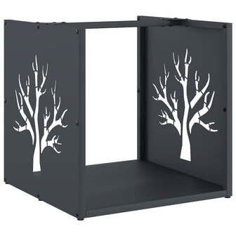 Brandhoutrek 40x40x40 cm koudgewalst staal antracietkleurig 2