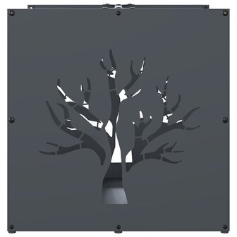 Brandhoutrek 40x40x40 cm koudgewalst staal antracietkleurig 6