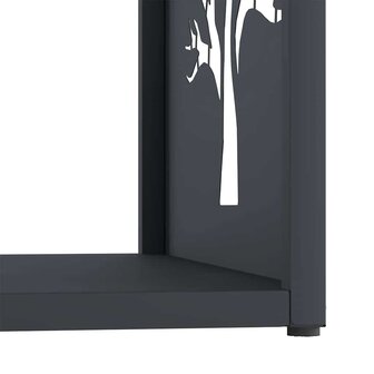 Brandhoutrek 40x40x40 cm koudgewalst staal antracietkleurig 8