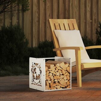 Brandhoutrek 40x40x40 cm koudgewalst staal wit 1