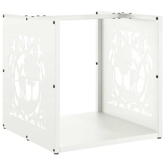 Brandhoutrek 40x40x40 cm koudgewalst staal wit 2