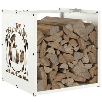 Brandhoutrek 40x40x40 cm koudgewalst staal wit 4