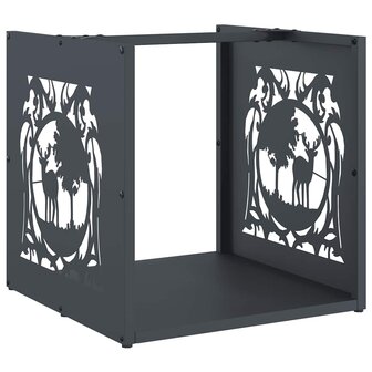 Brandhoutrek 40x40x40 cm koudgewalst staal antracietkleurig 2
