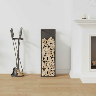 Brandhoutrek 25x25x80 cm koudgewalst staal zwart 3