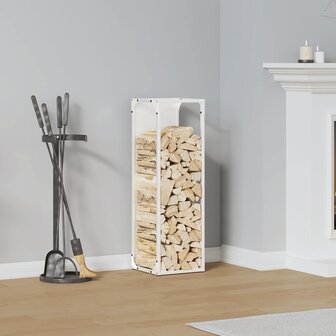 Brandhoutrek 25x25x80 cm koudgewalst staal wit 1