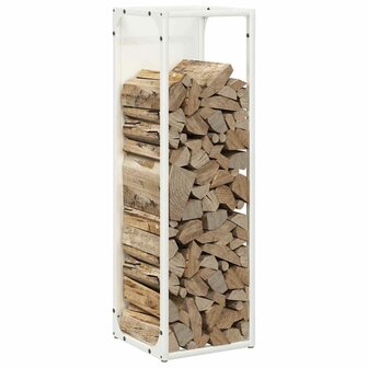 Brandhoutrek 25x25x80 cm koudgewalst staal wit 4