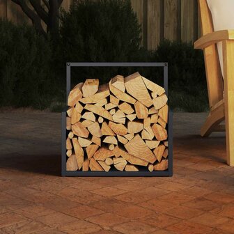 Brandhoutrek 40x40x40 cm koudgewalst staal antracietkleurig 3