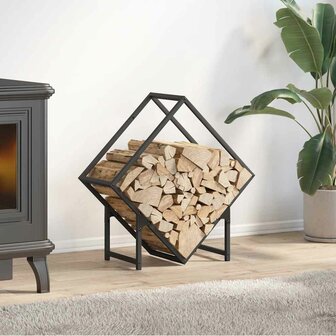 Brandhoutrek 60x25x60 cm koudgewalst staal zwart 1