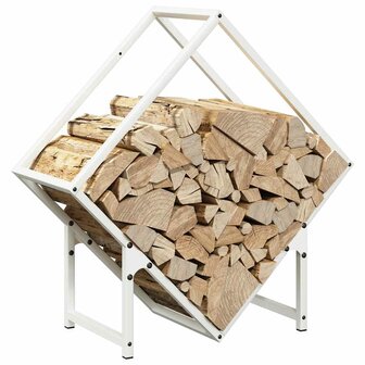 Brandhoutrek 60x25x60 cm koudgewalst staal wit 4
