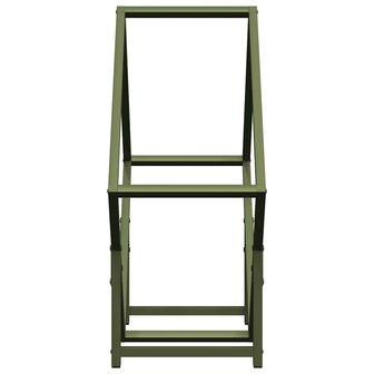 Brandhoutrek 60x25x60 cm koudgewalst staal olijfgroen 6