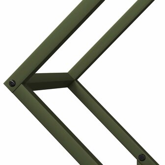 Brandhoutrek 60x25x60 cm koudgewalst staal olijfgroen 7