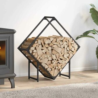 Brandhoutrek 80x25x80 cm koudgewalst staal zwart 1