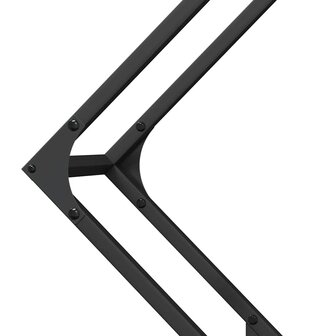 Brandhoutrek 80x25x80 cm koudgewalst staal zwart 7
