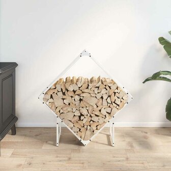 Brandhoutrek 80x25x80 cm koudgewalst staal wit 3