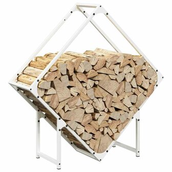 Brandhoutrek 80x25x80 cm koudgewalst staal wit 4