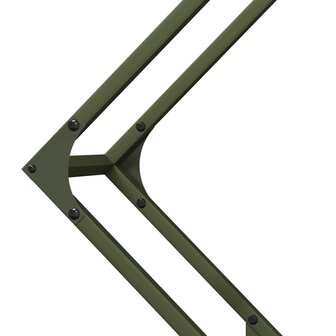 Brandhoutrek 80x25x80 cm koudgewalst staal olijfgroen 7