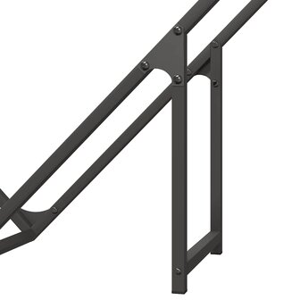 Brandhoutrek 100x25x100 cm koudgewalst staal zwart 8