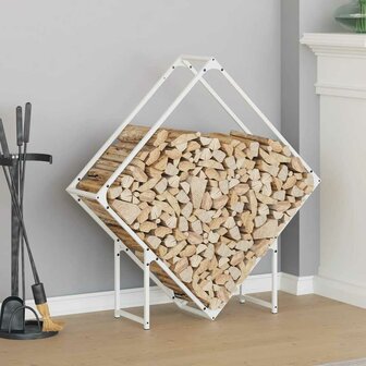 Brandhoutrek 100x25x100 cm koudgewalst staal wit 1