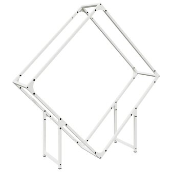 Brandhoutrek 100x25x100 cm koudgewalst staal wit 2