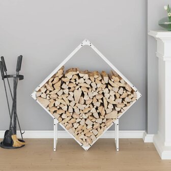 Brandhoutrek 100x25x100 cm koudgewalst staal wit 3