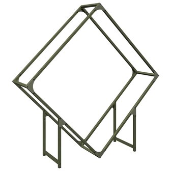 Brandhoutrek 100x25x100 cm koudgewalst staal olijfgroen 2