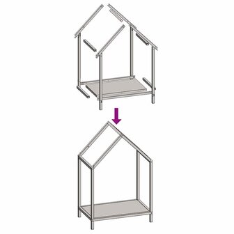Brandhoutrek 40x25x60 cm koudgewalst staal wit 9