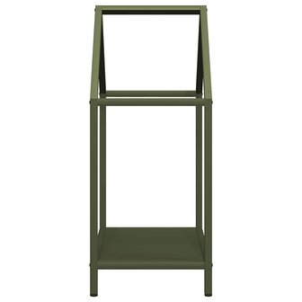 Brandhoutrek 40x25x60 cm koudgewalst staal olijfgroen 6