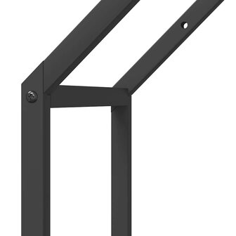 Brandhoutrek 40x25x90 cm koudgewalst staal zwart 7