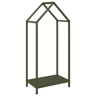 Brandhoutrek 40x25x90 cm koudgewalst staal olijfgroen 2
