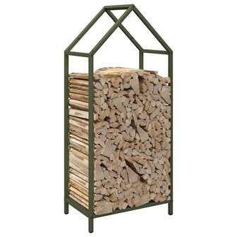 Brandhoutrek 40x25x90 cm koudgewalst staal olijfgroen 4