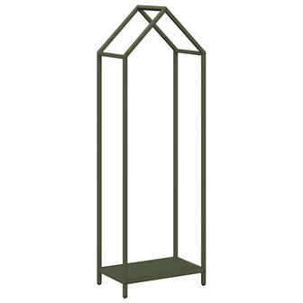 Brandhoutrek 40x25x120 cm koudgewalst staal olijfgroen 2