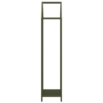 Brandhoutrek 40x25x120 cm koudgewalst staal olijfgroen 6