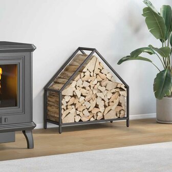 Brandhoutrek 60x25x60 cm koudgewalst staal zwart 1