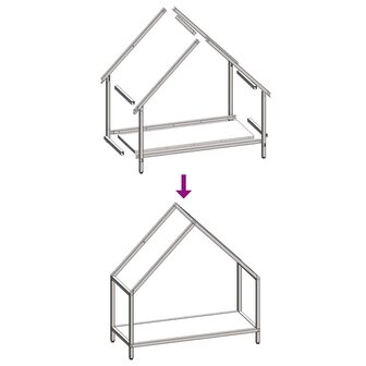 Brandhoutrek 60x25x60 cm koudgewalst staal wit 9