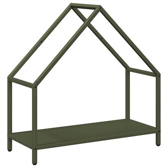 Brandhoutrek 60x25x60 cm koudgewalst staal olijfgroen 2