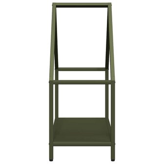Brandhoutrek 60x25x60 cm koudgewalst staal olijfgroen 6