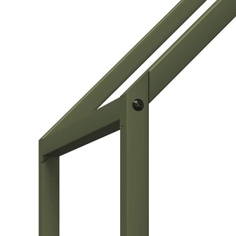 Brandhoutrek 60x25x60 cm koudgewalst staal olijfgroen 7