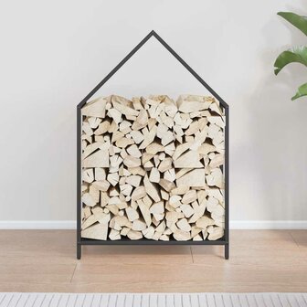 Brandhoutrek 60x25x90 cm koudgewalst staal zwart 3