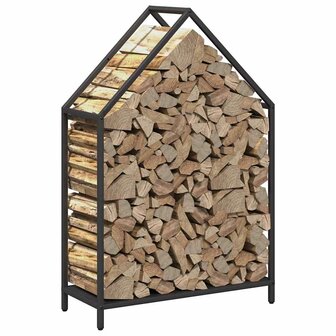 Brandhoutrek 60x25x90 cm koudgewalst staal zwart 4