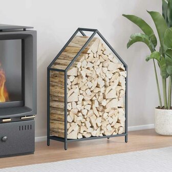 Brandhoutrek 60x25x90 cm koudgewalst staal antracietkleurig 1