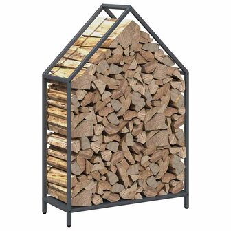 Brandhoutrek 60x25x90 cm koudgewalst staal antracietkleurig 4