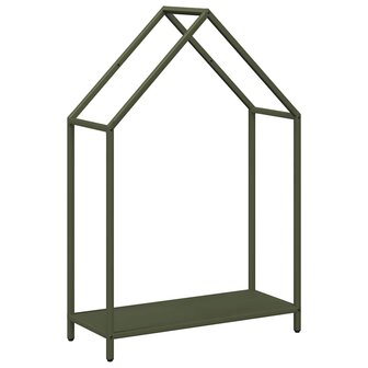 Brandhoutrek 60x25x90 cm koudgewalst staal olijfgroen 2