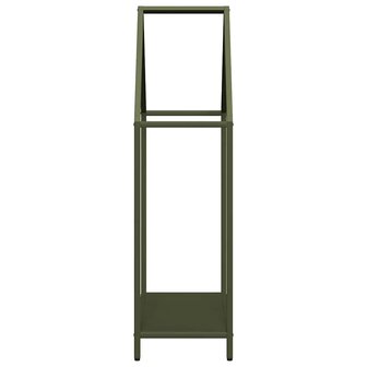 Brandhoutrek 60x25x90 cm koudgewalst staal olijfgroen 6