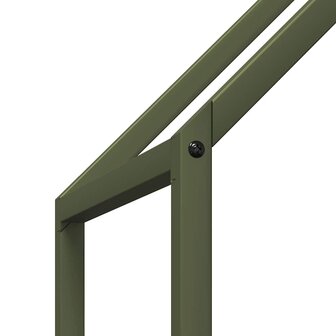 Brandhoutrek 60x25x90 cm koudgewalst staal olijfgroen 7