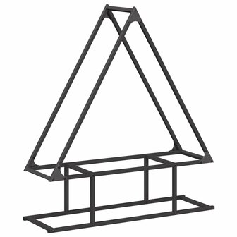 Brandhoutrek 80x25x90 cm koudgewalst staal zwart 2