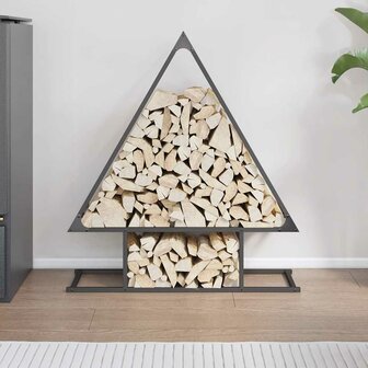 Brandhoutrek 80x25x90 cm koudgewalst staal zwart 3