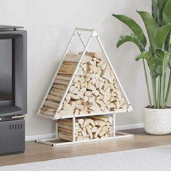 Brandhoutrek 80x25x90 cm koudgewalst staal wit 1